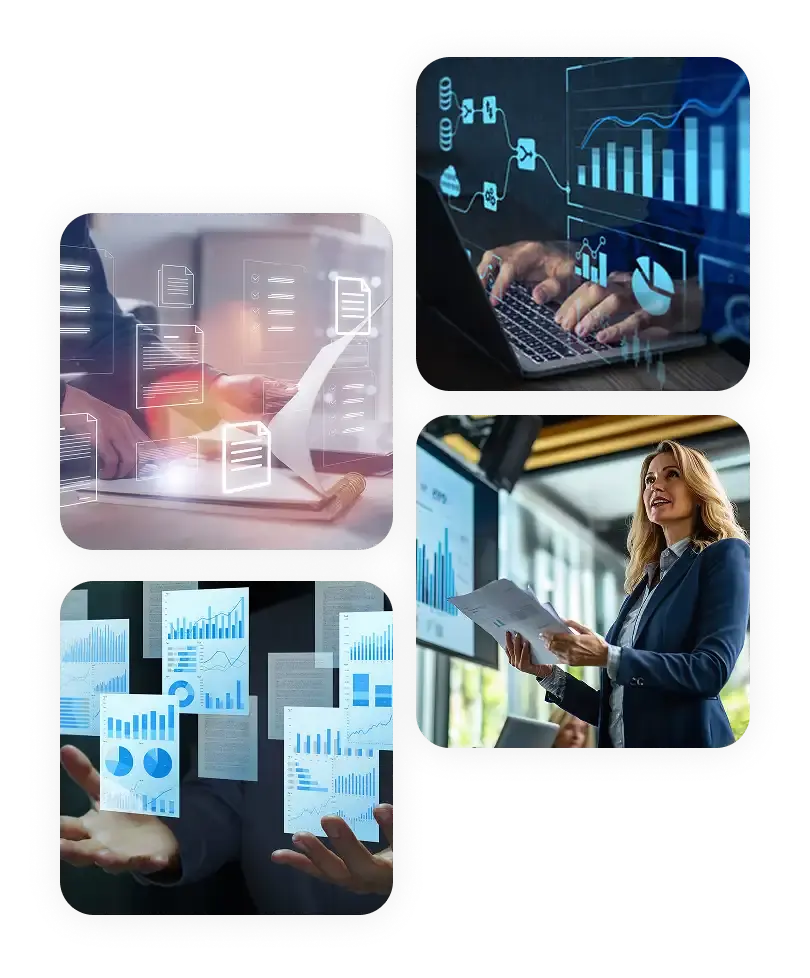 Axion Reports and Analytics dashboard showing call performance and queue insights.